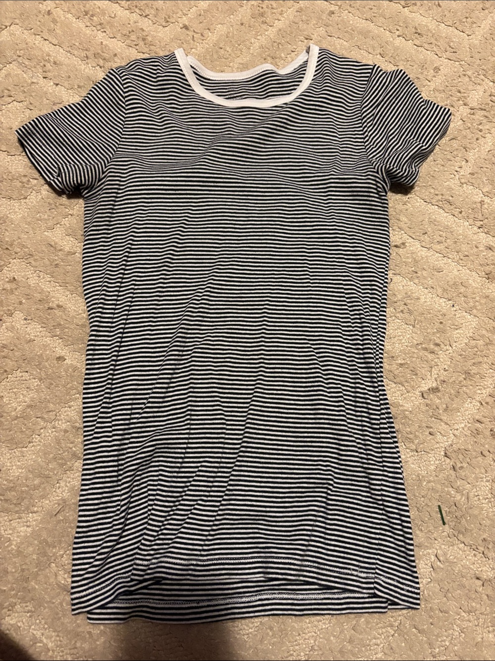 GAP Black & White Striped Short-Sleeve Crewneck Tee